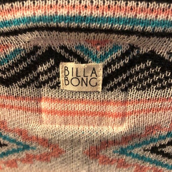 Billabong Boho Tribal Aztec Lightweight Knit Cardigan Wrap in EUC - Picture 4 of 5